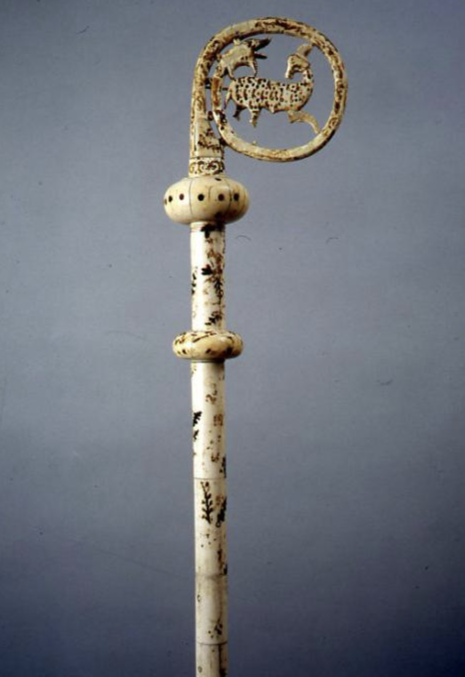 Ivory crozier representing lamb and dragon 