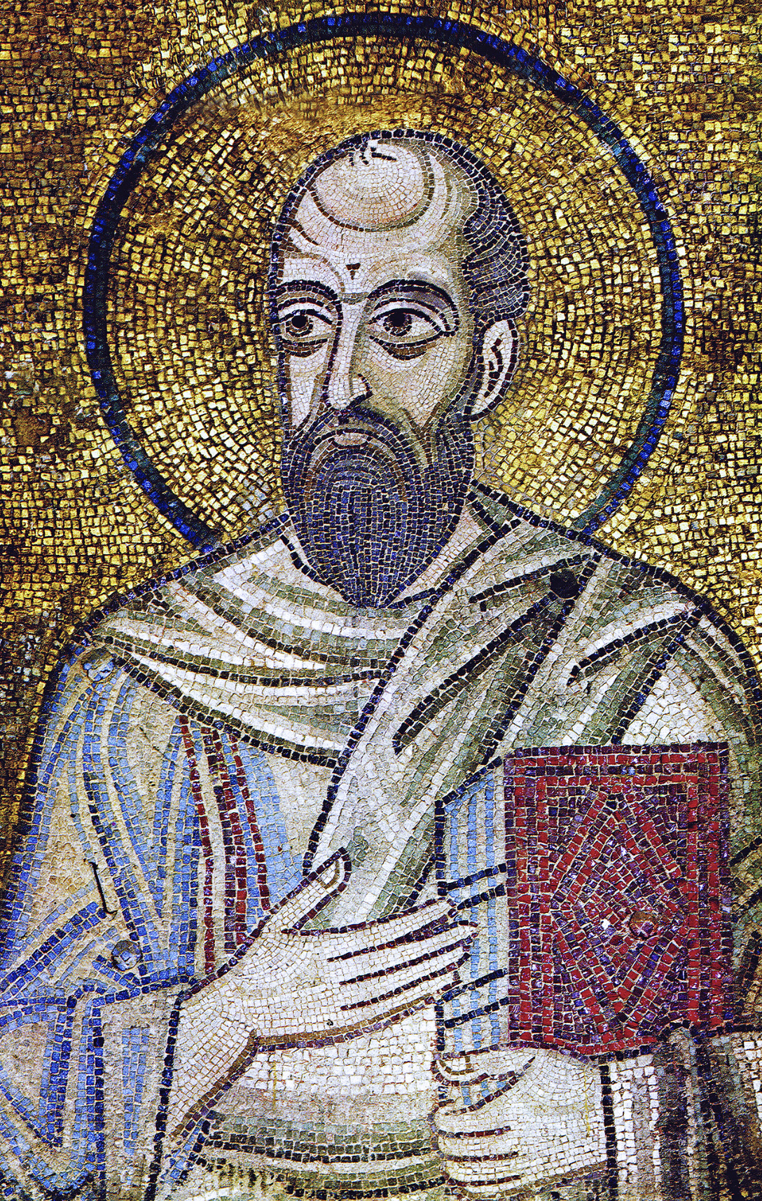 Mosaic of bust of male figure